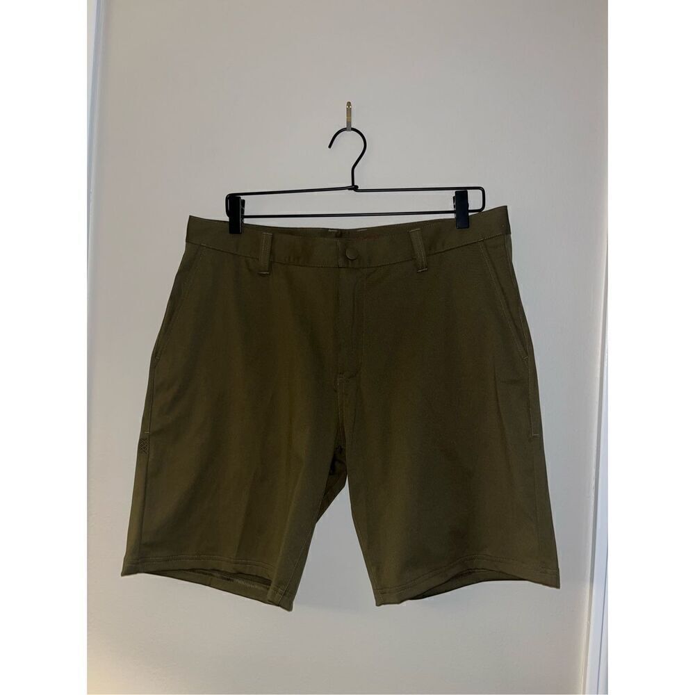 Rhone Commuter Shorts Mens 34 Green Chino Regular Casual Golf Casual